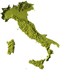 이탈리아의 지도